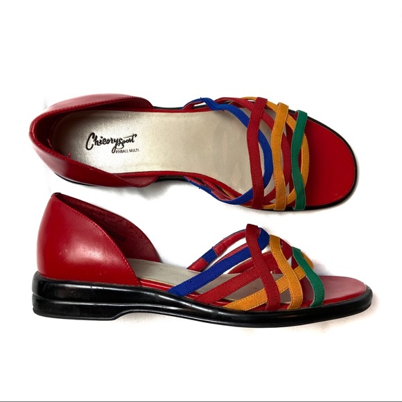 Chicory Sport Shoes - Chicory Sport Multi Colored Red Sandal 7.5W